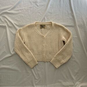 Cropped Knit Cardigan